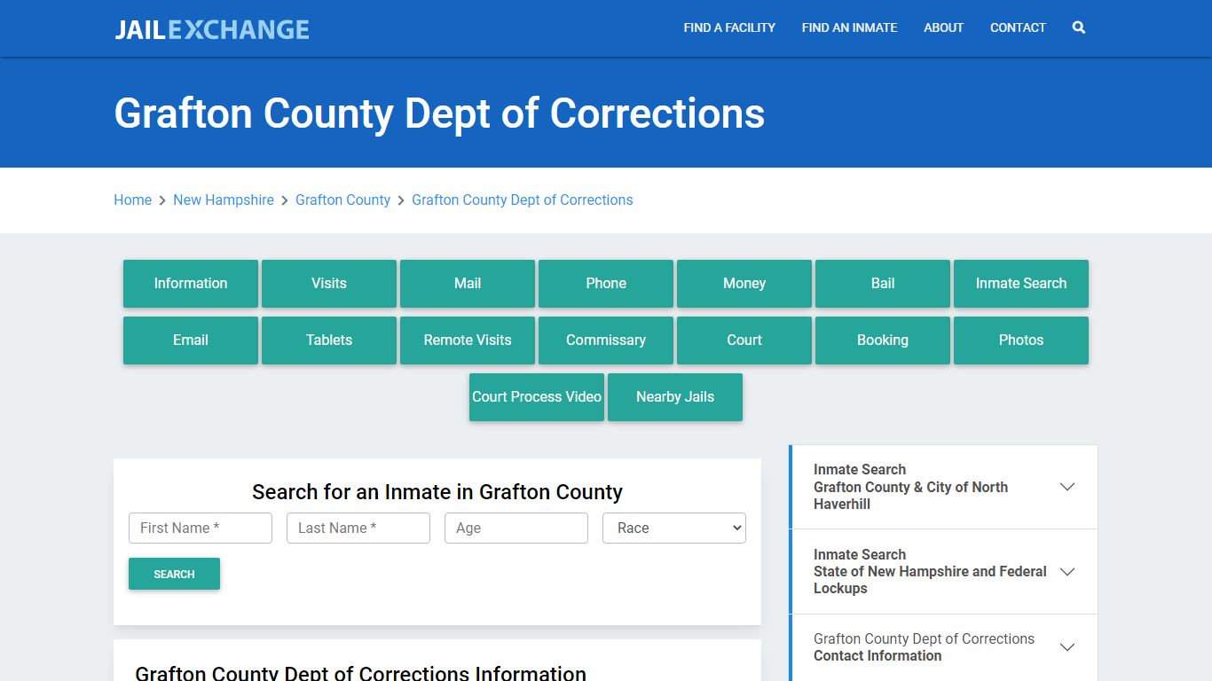 Grafton County Dept of Corrections - Jail Exchange